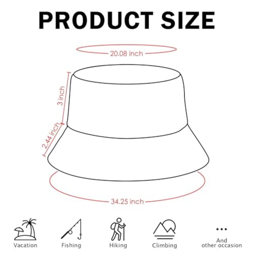 Reversible Bucket Hat Packable Sun Cap Holiday Un… - image 7